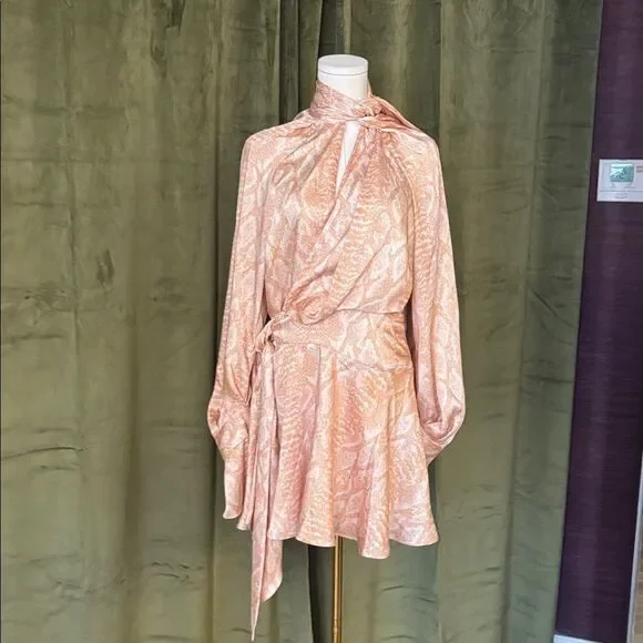 Acler Blush  snake print Mini Dress, US6 - Picture 11 of 16